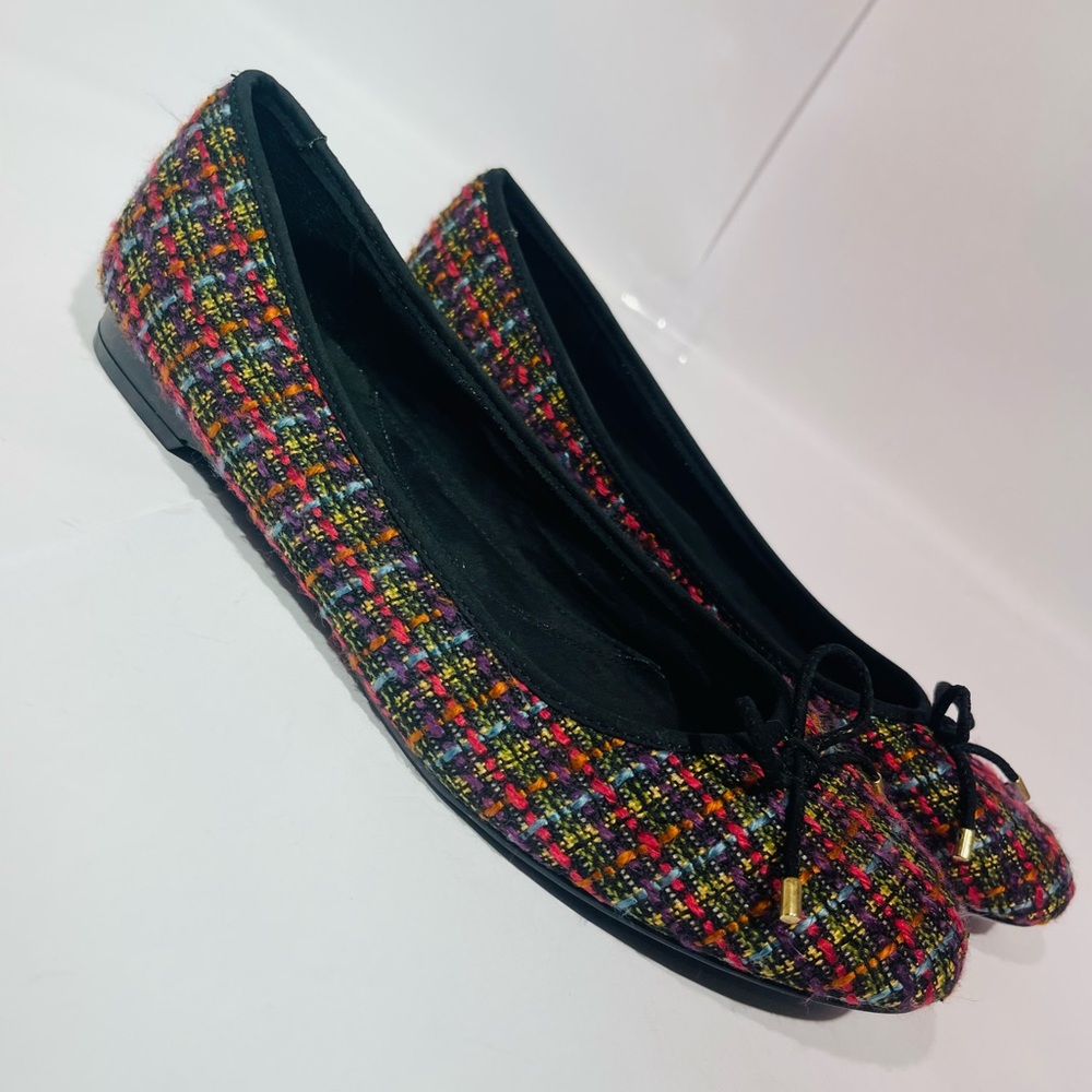 Ann Marino Multicolor Tweed Flats